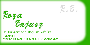 roza bajusz business card